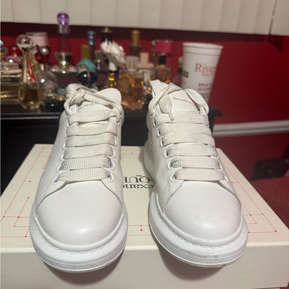 Alexander McQueen White Athletic Shoes